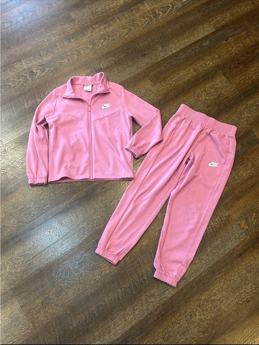 Nike Kids Pink Fleece Zip Jacket & Jogger Pants Set